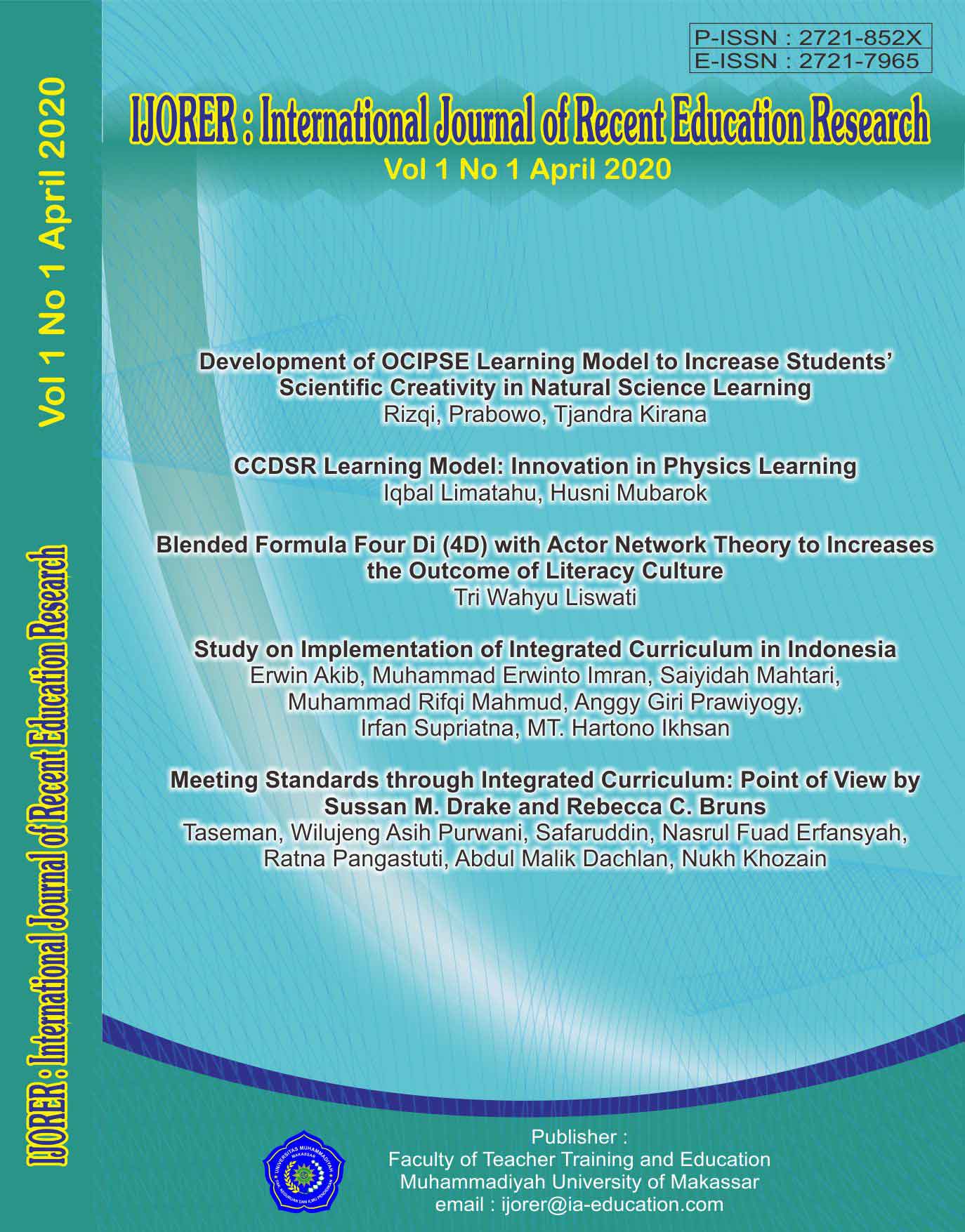 Ccdsr Learning Model Innovation In Physics Learning Ijorer International Journal Of Recent Educational Research